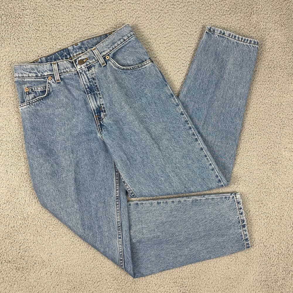VTG Levis 550‎ Jeans Womens 28x30 Blue Great Fades Orange Tab High Waist Mom 90s